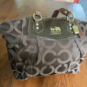 Coach Brown Signature Tote Bag